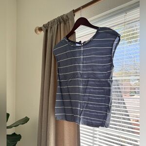 Abercrombie & Fitch Blue and White Striped Shirt
